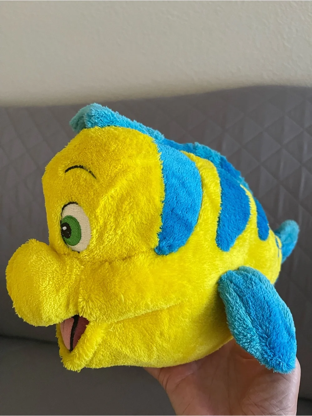 Disney Yellow and Blue Plush Fish Character Toy (Good)